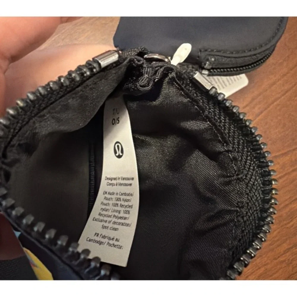 Lululemon Dual Black Pouch‎ with Miami Colorful Graphic Wristlet NWT New